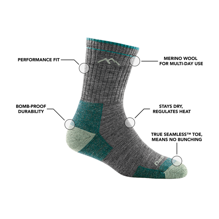 Darn Tough - Women's Hike/Trek Micro Crew Socks (Midweight)