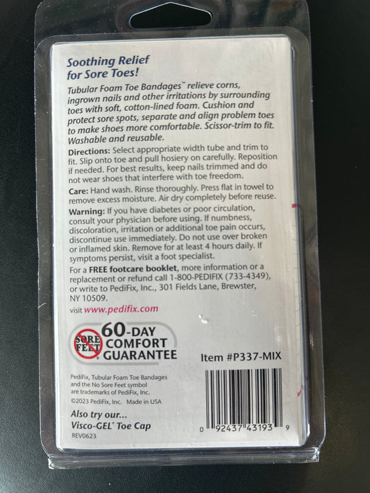 PediFix - Tubular Foam Toe Bandages Mix