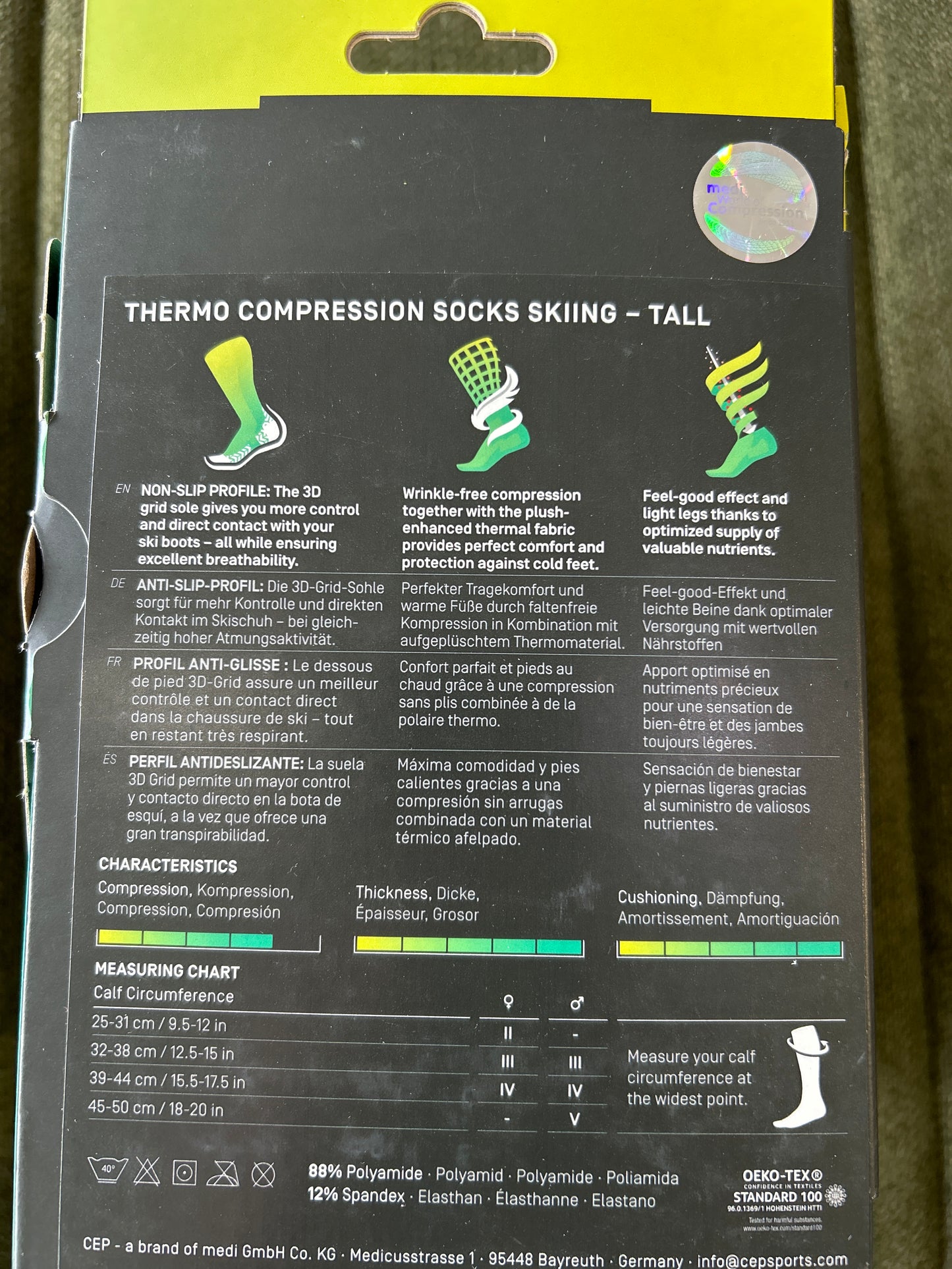 CEP Thermo Compression Socks Skiing Tall Men