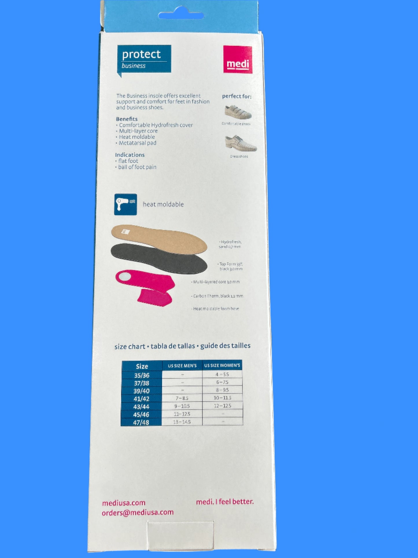 Medi Insoles - Protect Series 'Business' Insoles
