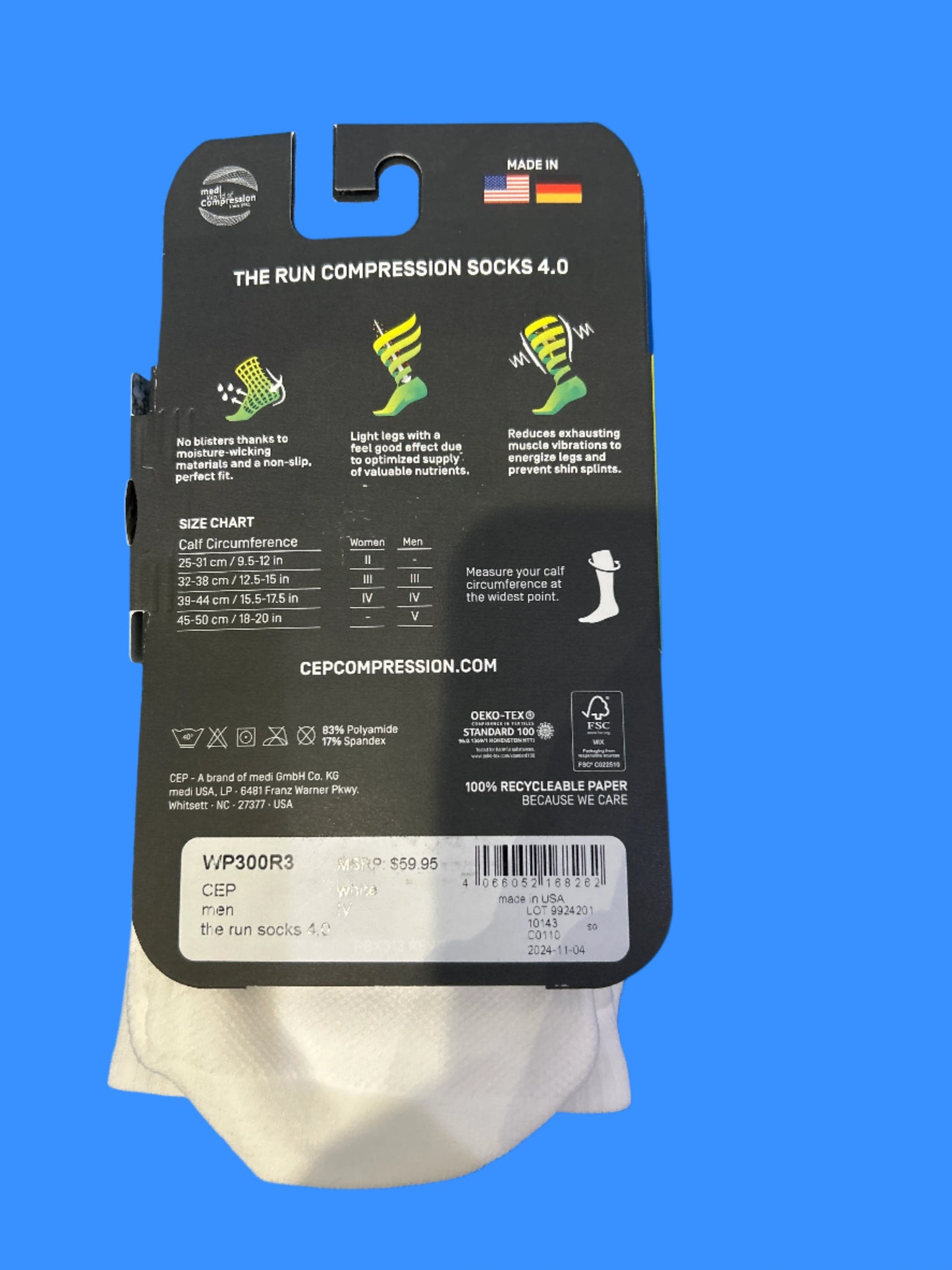 CEP The Run Compression Running Socks 20-30mmHg - men