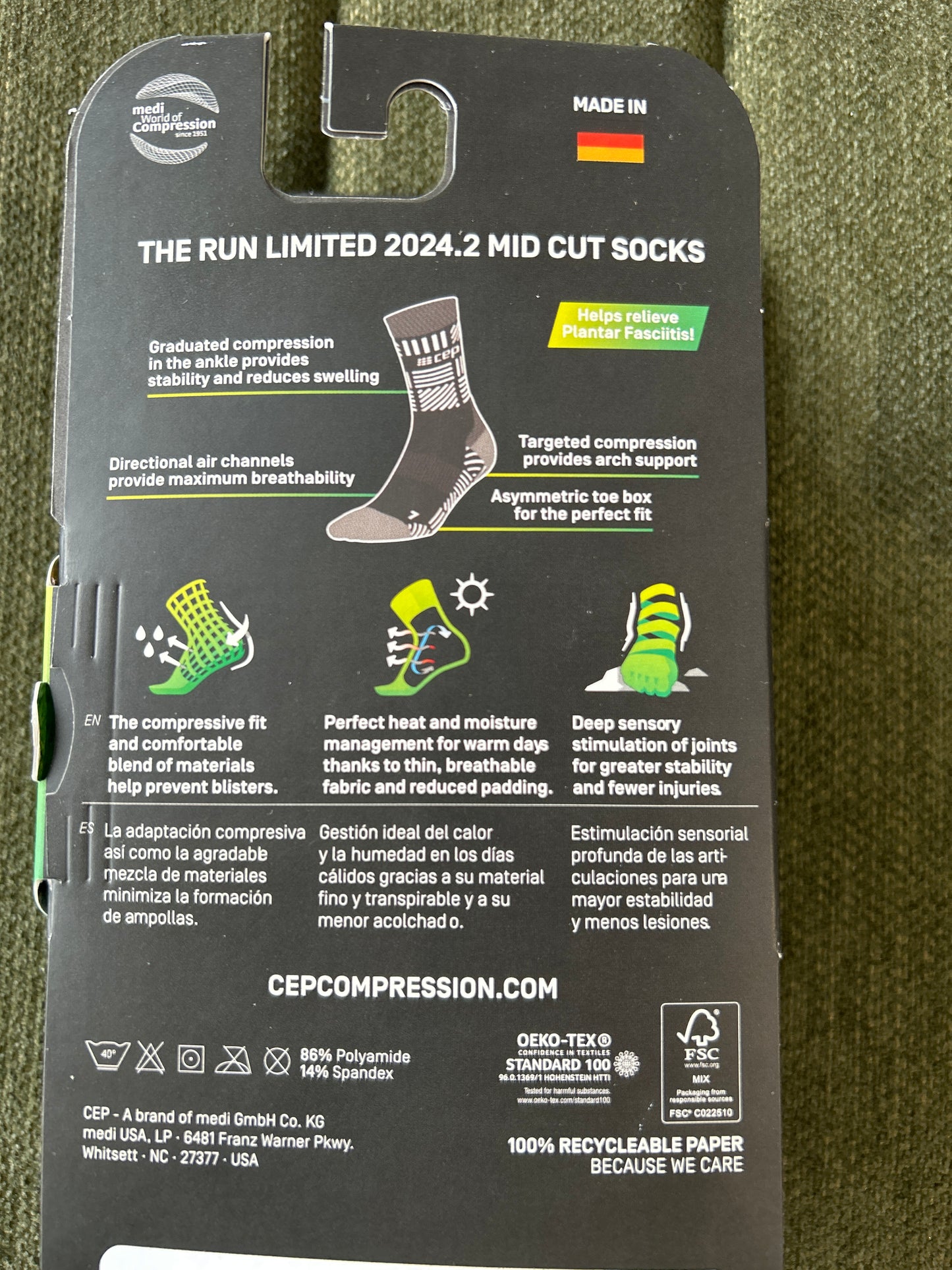 CEP The Run Compression Socks Mid Cut Men