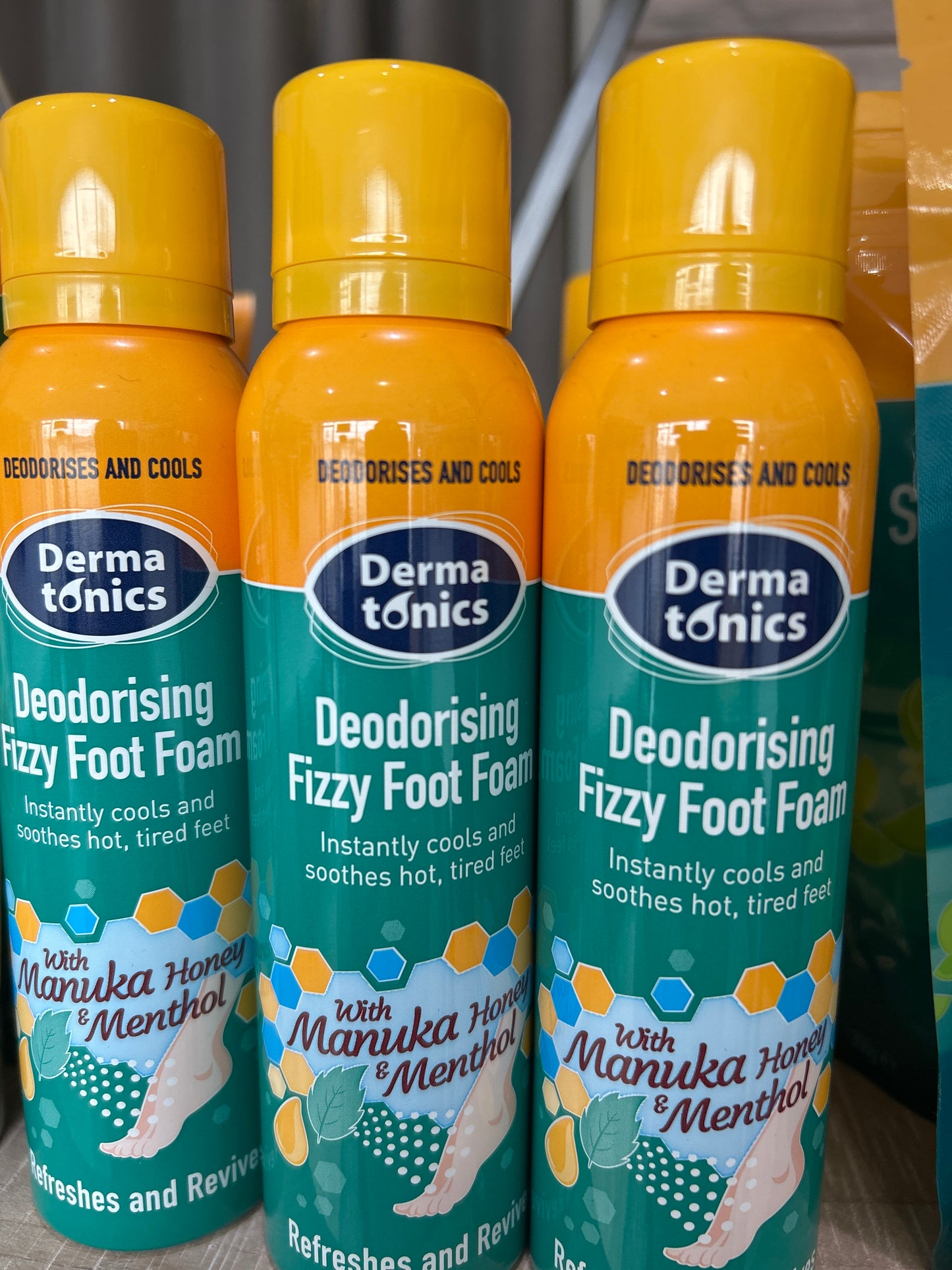 Derma Tonics Deodorising Fizzy Foot Foam 150ml