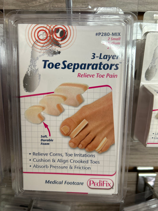PediFix 3-Layer Toe Separators-Mix