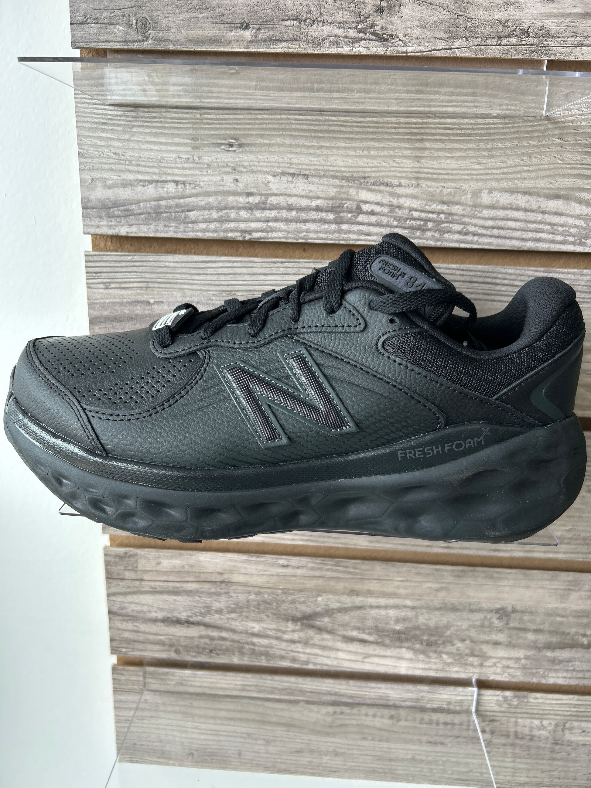 Slip Resistant All Black New Balance Leather New Balance Men's