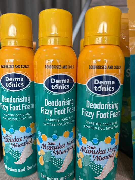 Derma Tonics Deodorising Fizzy Foot Foam 150ml