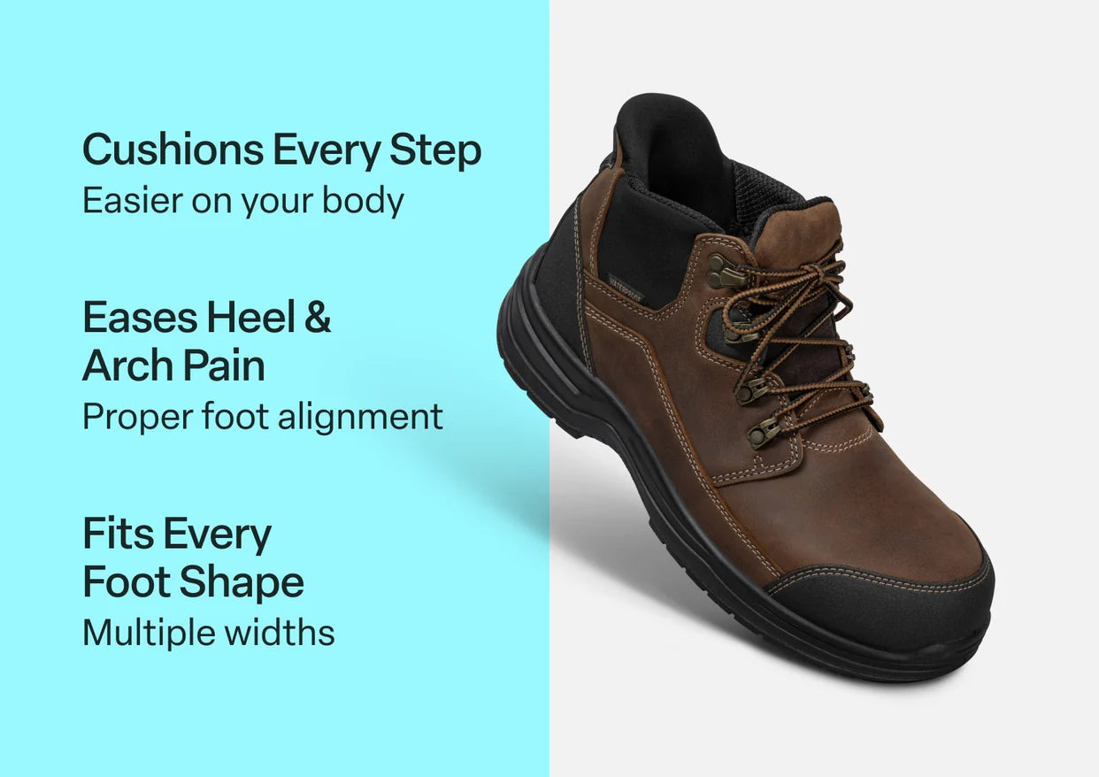 Orthofeet-Graphite Hands-Free Work Boots