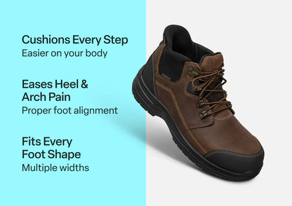 Orthofeet-Graphite Hands-Free Work Boots