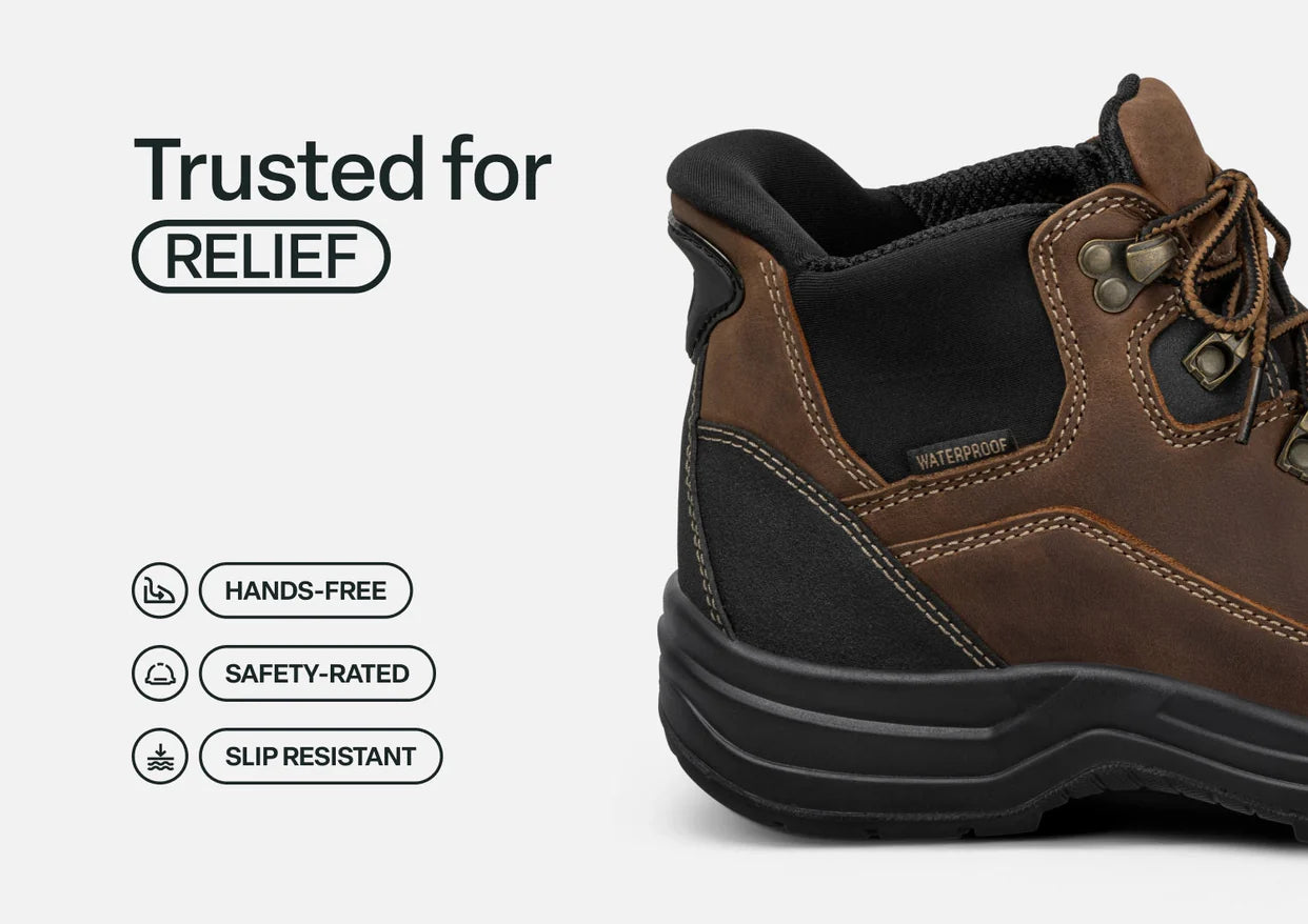 Orthofeet-Graphite Hands-Free Work Boots